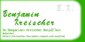 benjamin kreischer business card